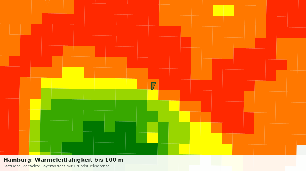 Statische Kartenansicht: Hamburg: Wärmeleitfähigkeit bis 100 m