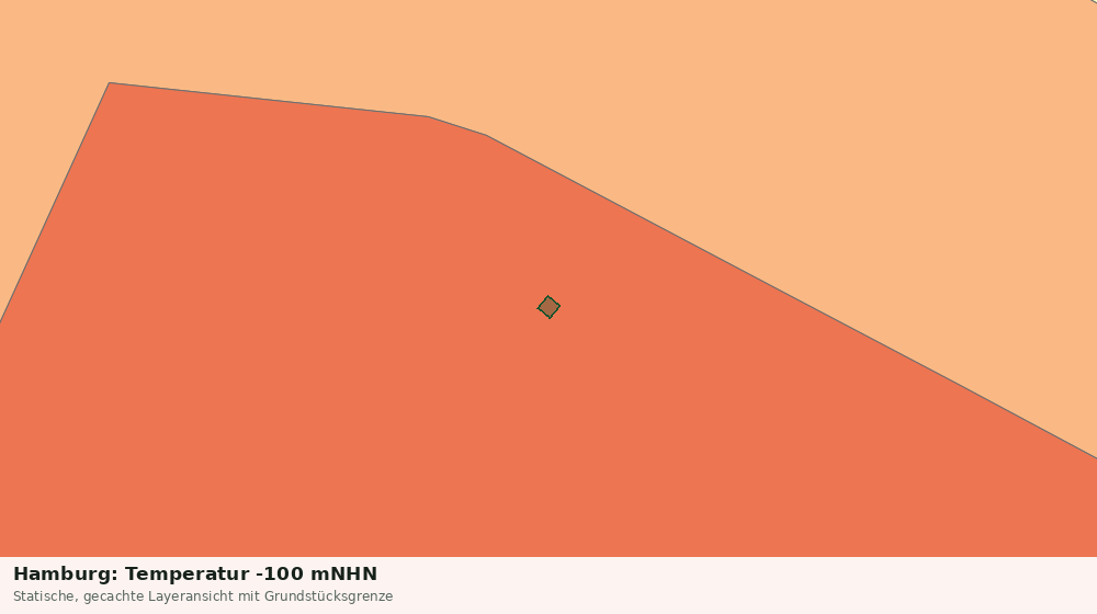 Statische Kartenansicht: Hamburg: Temperatur -100 mNHN