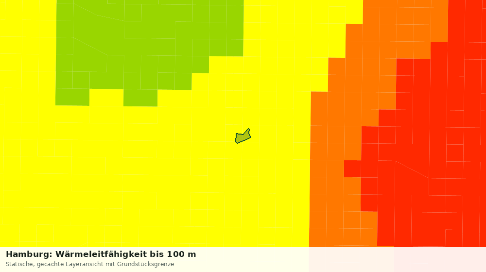 Statische Kartenansicht: Hamburg: Wärmeleitfähigkeit bis 100 m