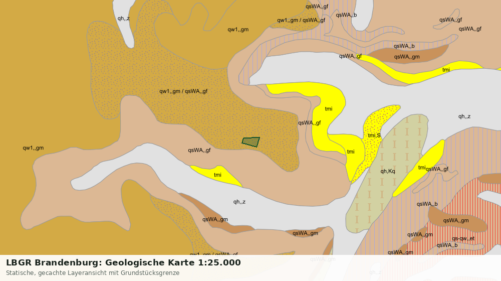 Statische Kartenansicht: LBGR Brandenburg: Geologische Karte 1:25.000