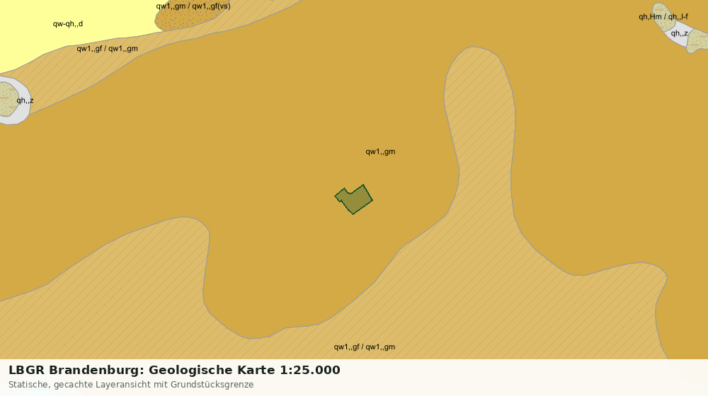 Statische Kartenansicht: LBGR Brandenburg: Geologische Karte 1:25.000