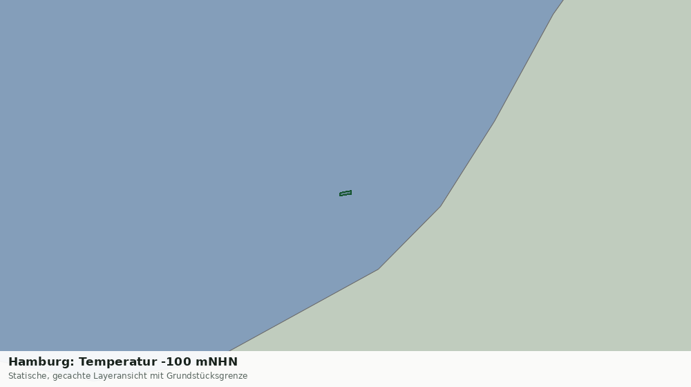 Statische Kartenansicht: Hamburg: Temperatur -100 mNHN
