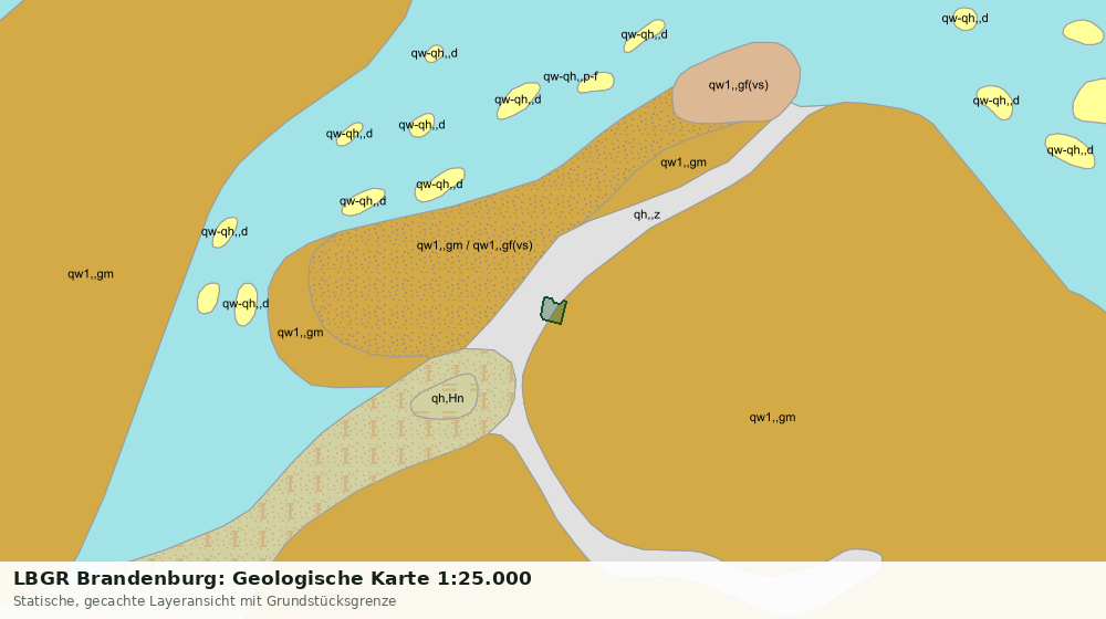 Statische Kartenansicht: LBGR Brandenburg: Geologische Karte 1:25.000