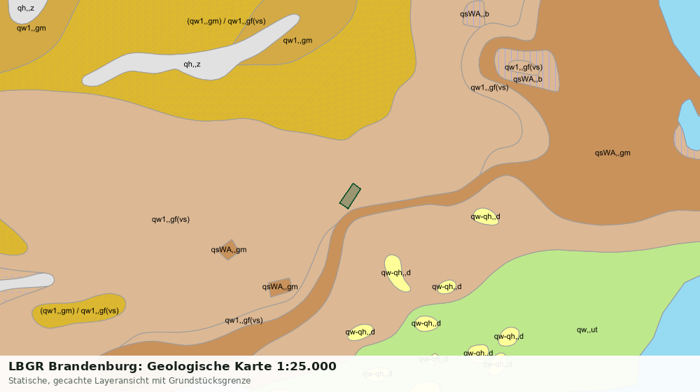 Statische Kartenansicht: LBGR Brandenburg: Geologische Karte 1:25.000