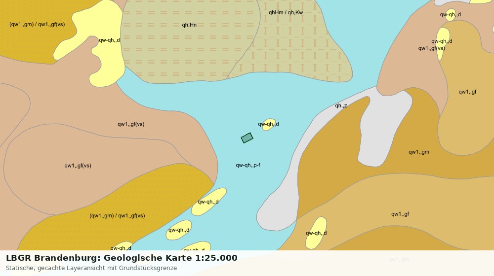 Statische Kartenansicht: LBGR Brandenburg: Geologische Karte 1:25.000