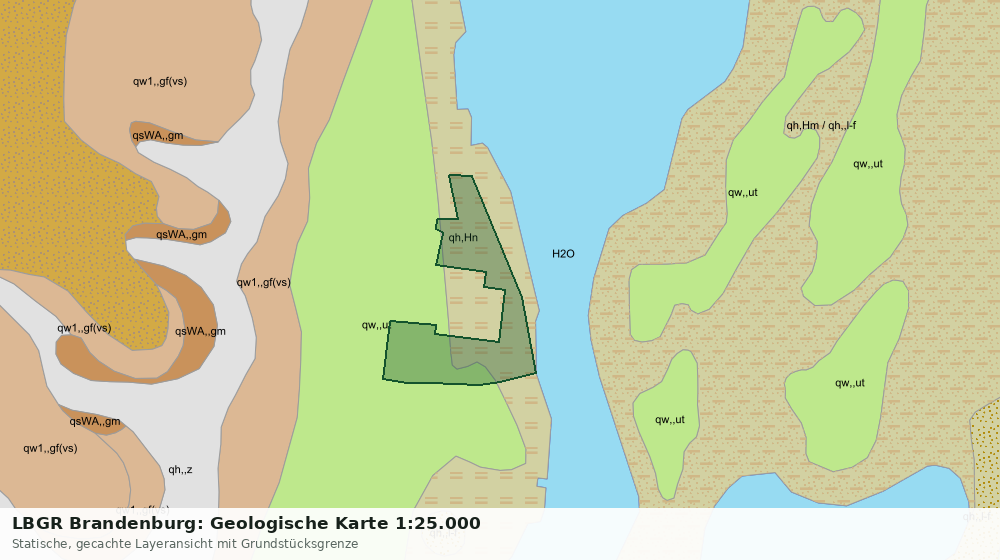 Statische Kartenansicht: LBGR Brandenburg: Geologische Karte 1:25.000