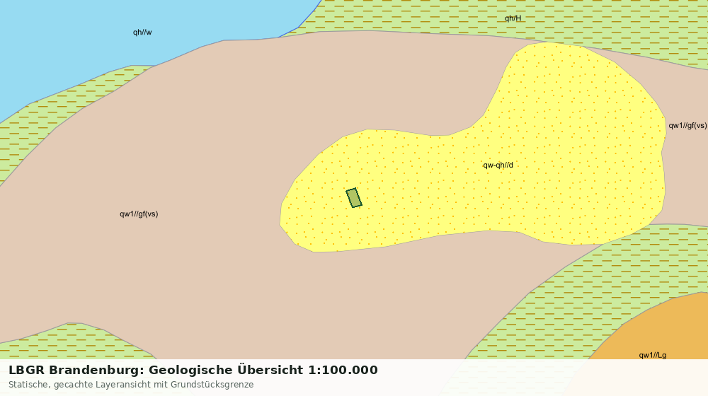 Statische Kartenansicht: LBGR Brandenburg: Geologische Übersicht 1:100.000