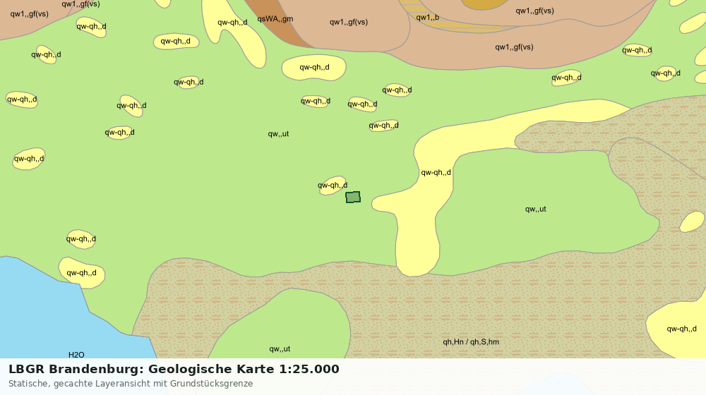 Statische Kartenansicht: LBGR Brandenburg: Geologische Karte 1:25.000