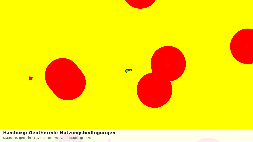 Statische Kartenansicht: Hamburg: Geothermie-Nutzungsbedingungen