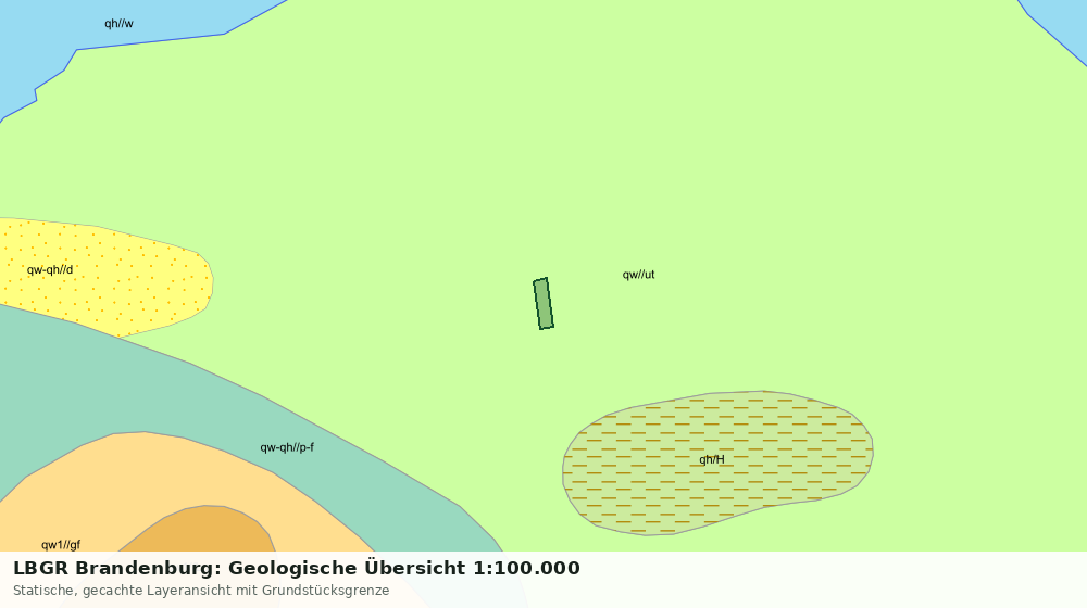 Statische Kartenansicht: LBGR Brandenburg: Geologische Übersicht 1:100.000