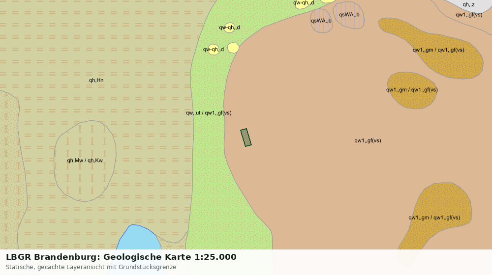 Statische Kartenansicht: LBGR Brandenburg: Geologische Karte 1:25.000