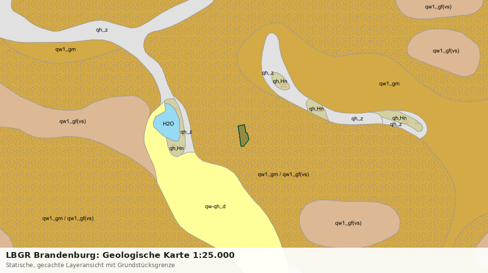 Statische Kartenansicht: LBGR Brandenburg: Geologische Karte 1:25.000