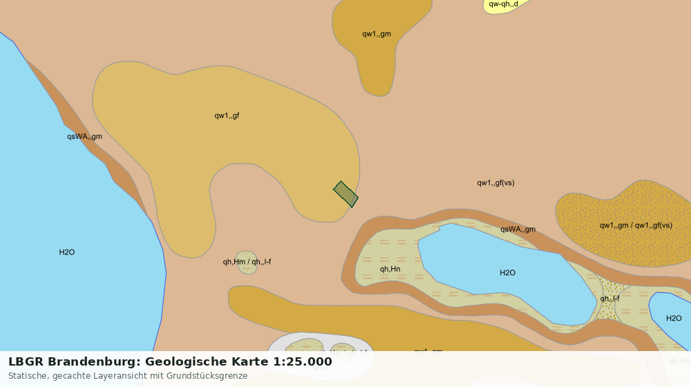 Statische Kartenansicht: LBGR Brandenburg: Geologische Karte 1:25.000