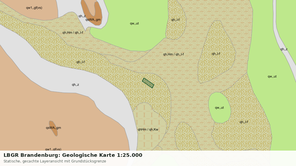 Statische Kartenansicht: LBGR Brandenburg: Geologische Karte 1:25.000