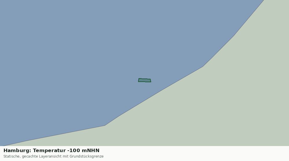 Statische Kartenansicht: Hamburg: Temperatur -100 mNHN
