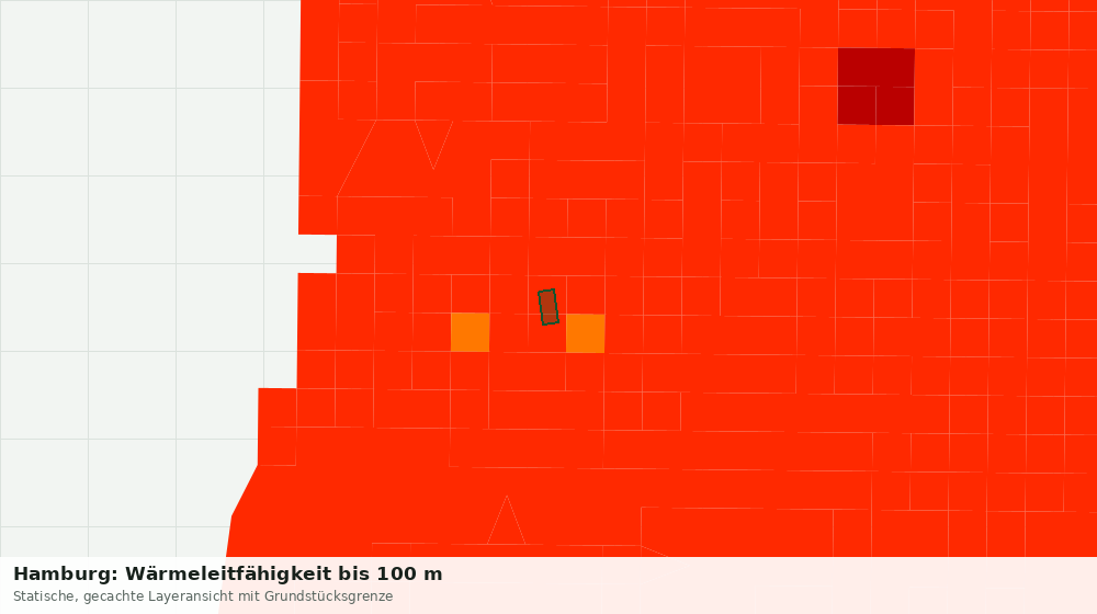 Statische Kartenansicht: Hamburg: Wärmeleitfähigkeit bis 100 m