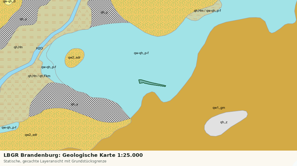 Statische Kartenansicht: LBGR Brandenburg: Geologische Karte 1:25.000
