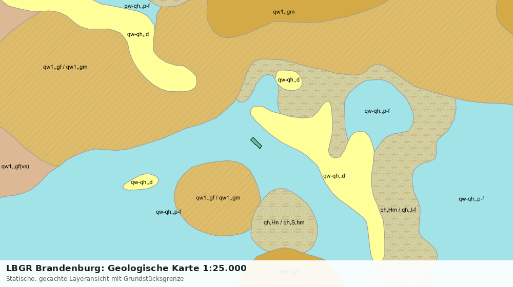 Statische Kartenansicht: LBGR Brandenburg: Geologische Karte 1:25.000