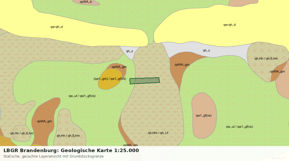Statische Kartenansicht: LBGR Brandenburg: Geologische Karte 1:25.000