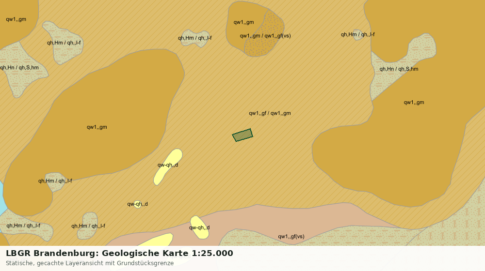 Statische Kartenansicht: LBGR Brandenburg: Geologische Karte 1:25.000