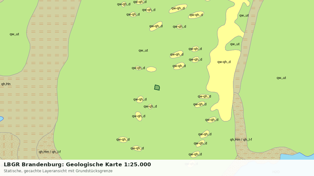 Statische Kartenansicht: LBGR Brandenburg: Geologische Karte 1:25.000