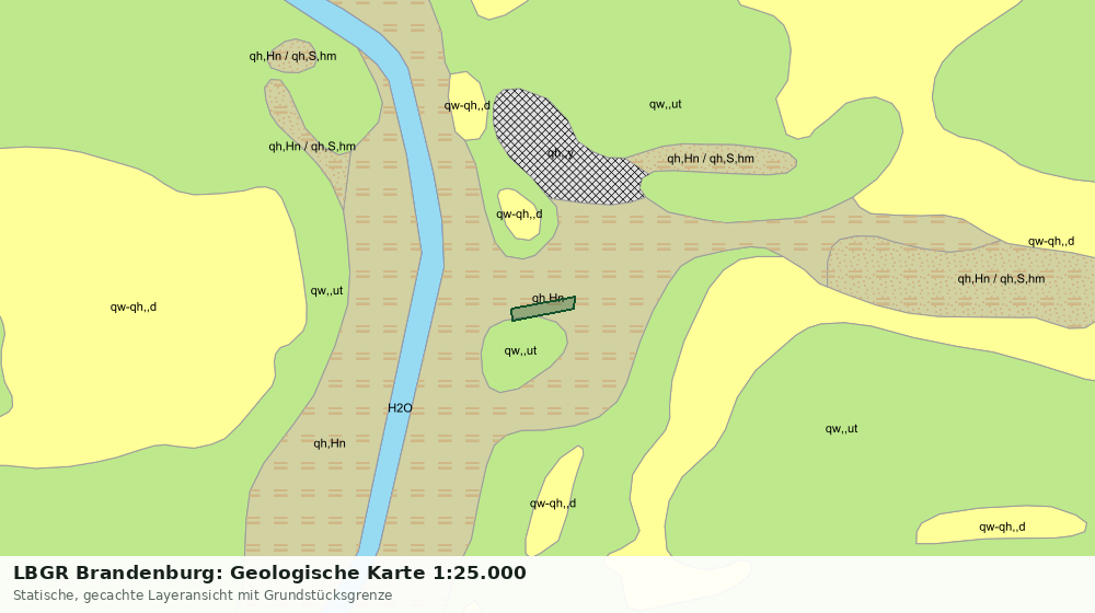Statische Kartenansicht: LBGR Brandenburg: Geologische Karte 1:25.000