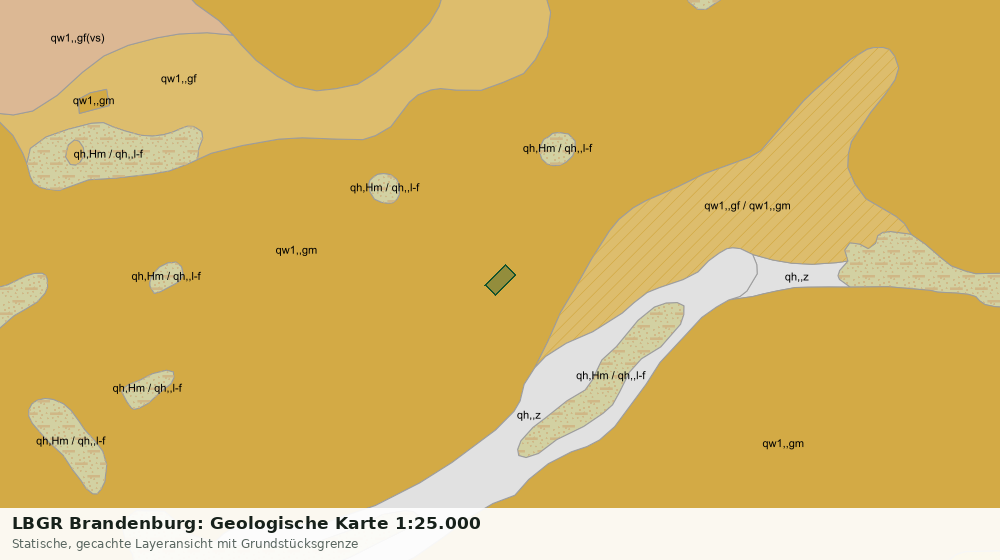 Statische Kartenansicht: LBGR Brandenburg: Geologische Karte 1:25.000
