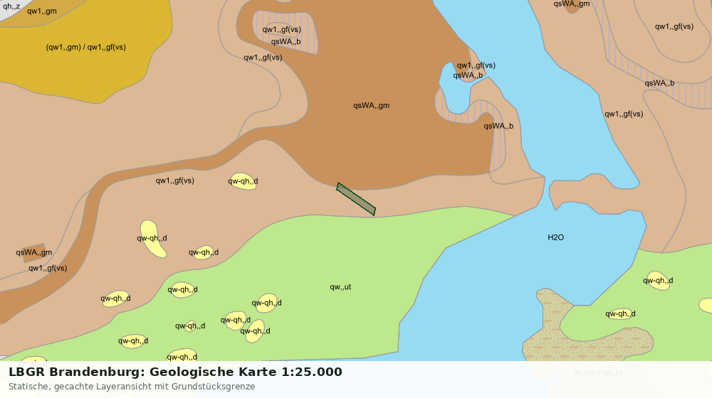 Statische Kartenansicht: LBGR Brandenburg: Geologische Karte 1:25.000