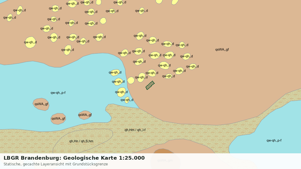 Statische Kartenansicht: LBGR Brandenburg: Geologische Karte 1:25.000