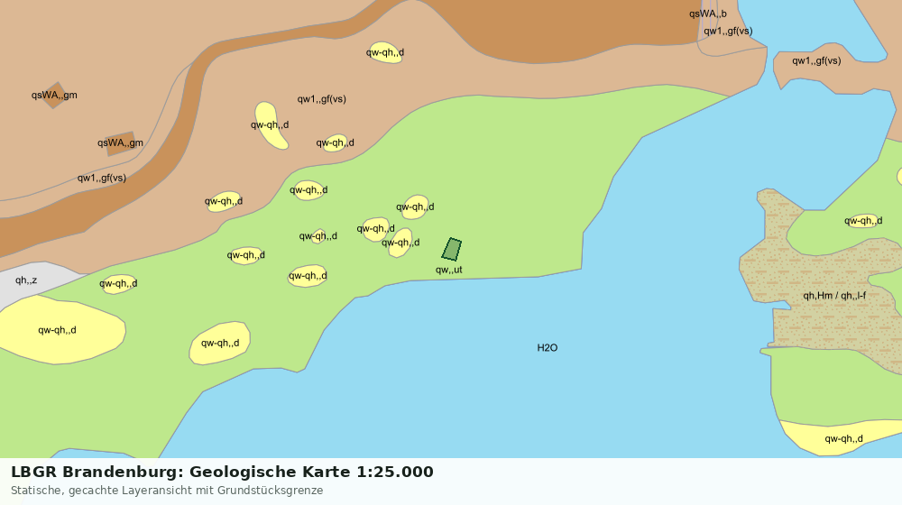Statische Kartenansicht: LBGR Brandenburg: Geologische Karte 1:25.000