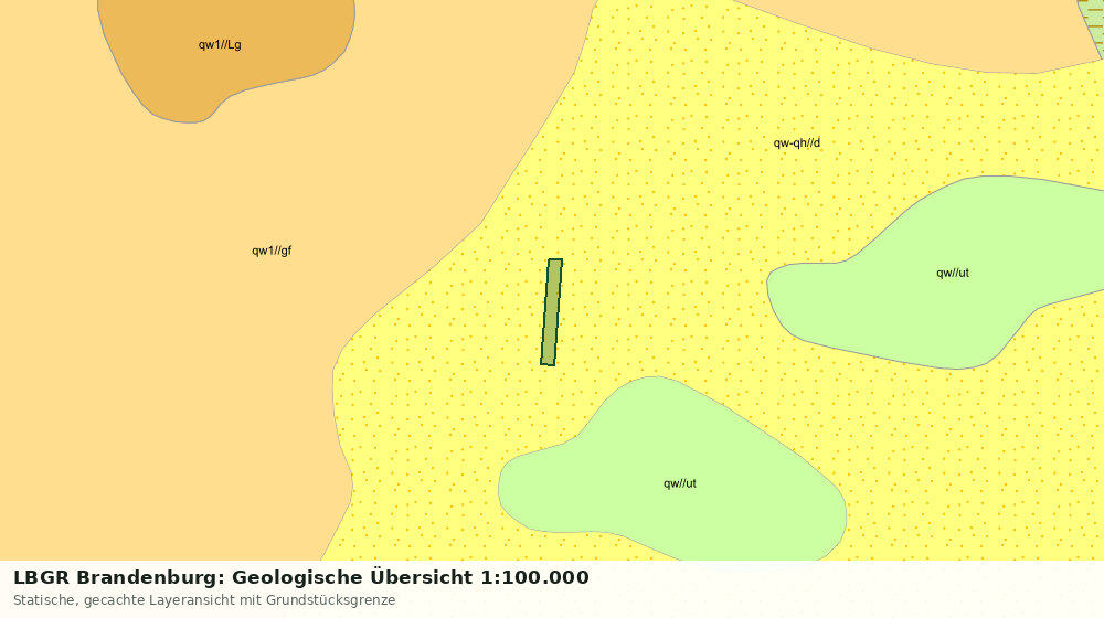 Statische Kartenansicht: LBGR Brandenburg: Geologische Übersicht 1:100.000