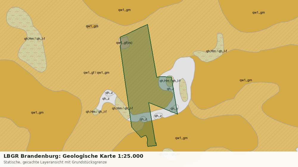 Statische Kartenansicht: LBGR Brandenburg: Geologische Karte 1:25.000
