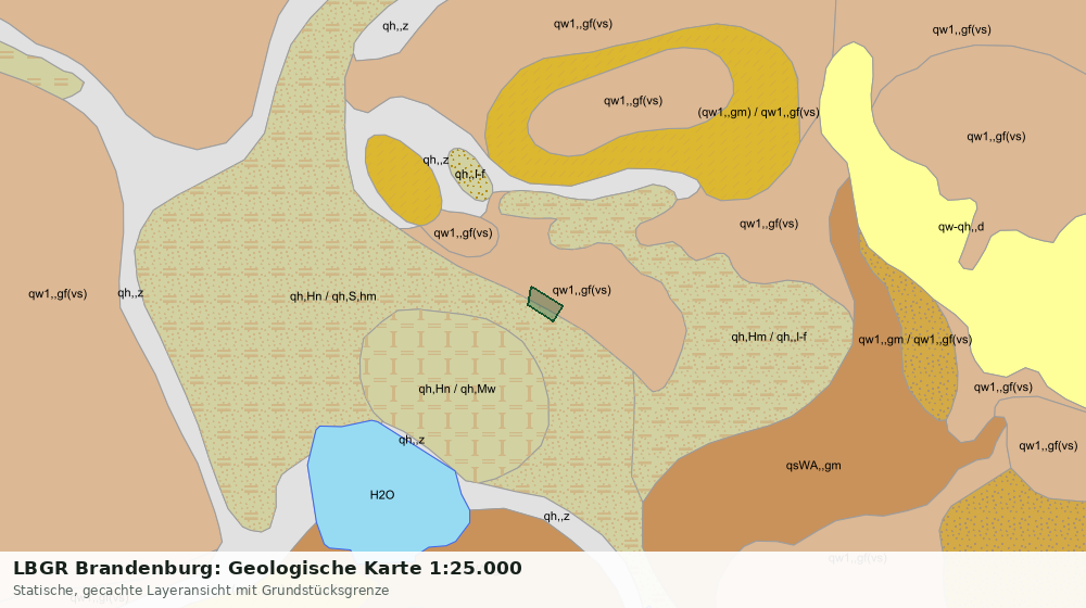 Statische Kartenansicht: LBGR Brandenburg: Geologische Karte 1:25.000