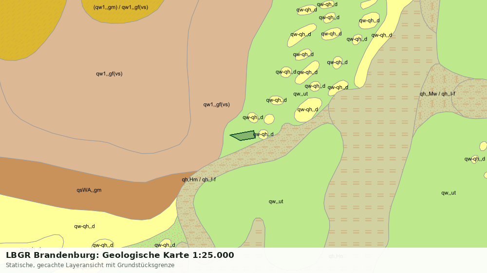 Statische Kartenansicht: LBGR Brandenburg: Geologische Karte 1:25.000
