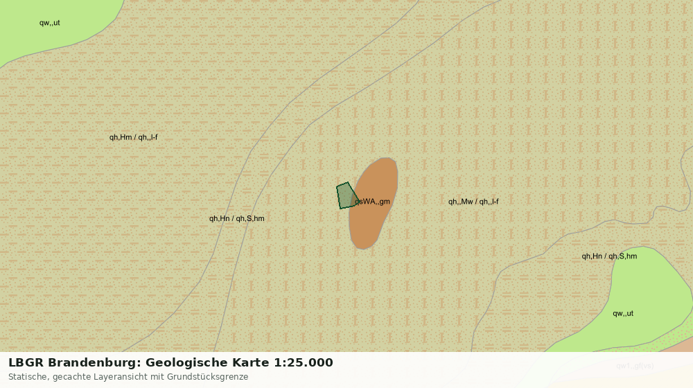 Statische Kartenansicht: LBGR Brandenburg: Geologische Karte 1:25.000