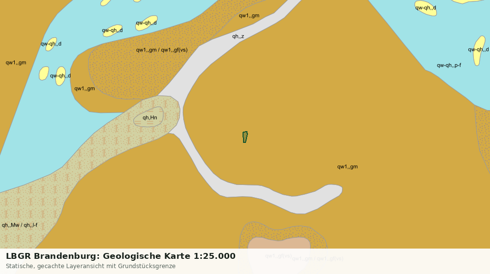 Statische Kartenansicht: LBGR Brandenburg: Geologische Karte 1:25.000