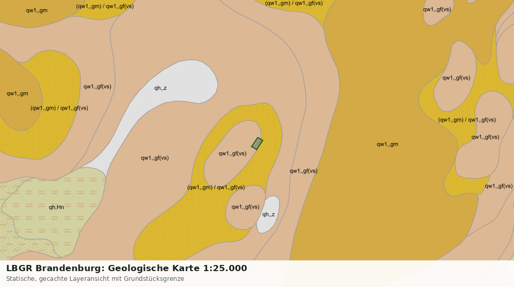 Statische Kartenansicht: LBGR Brandenburg: Geologische Karte 1:25.000
