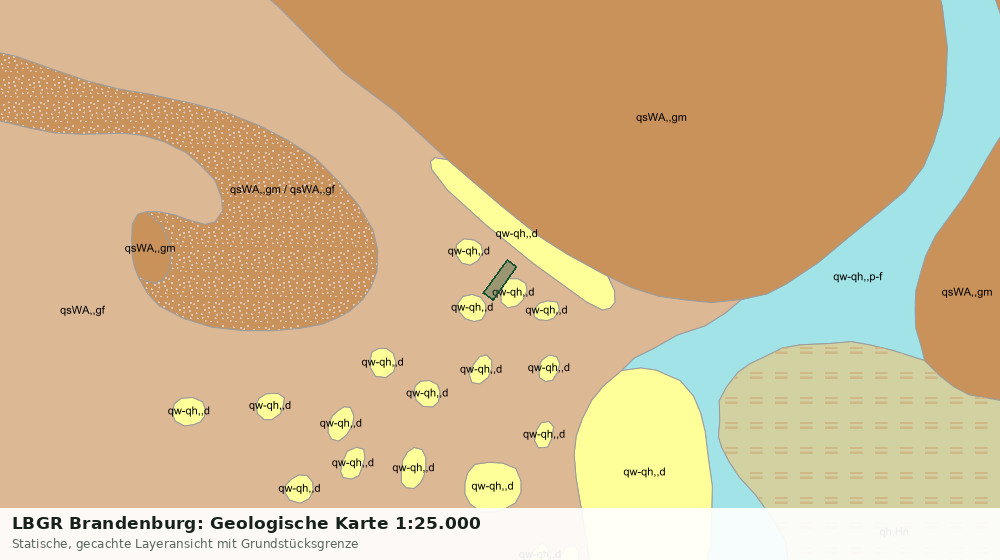 Statische Kartenansicht: LBGR Brandenburg: Geologische Karte 1:25.000