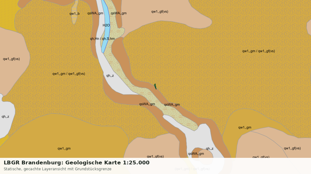 Statische Kartenansicht: LBGR Brandenburg: Geologische Karte 1:25.000