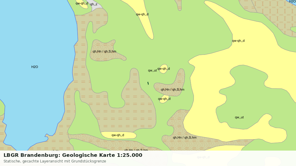 Statische Kartenansicht: LBGR Brandenburg: Geologische Karte 1:25.000