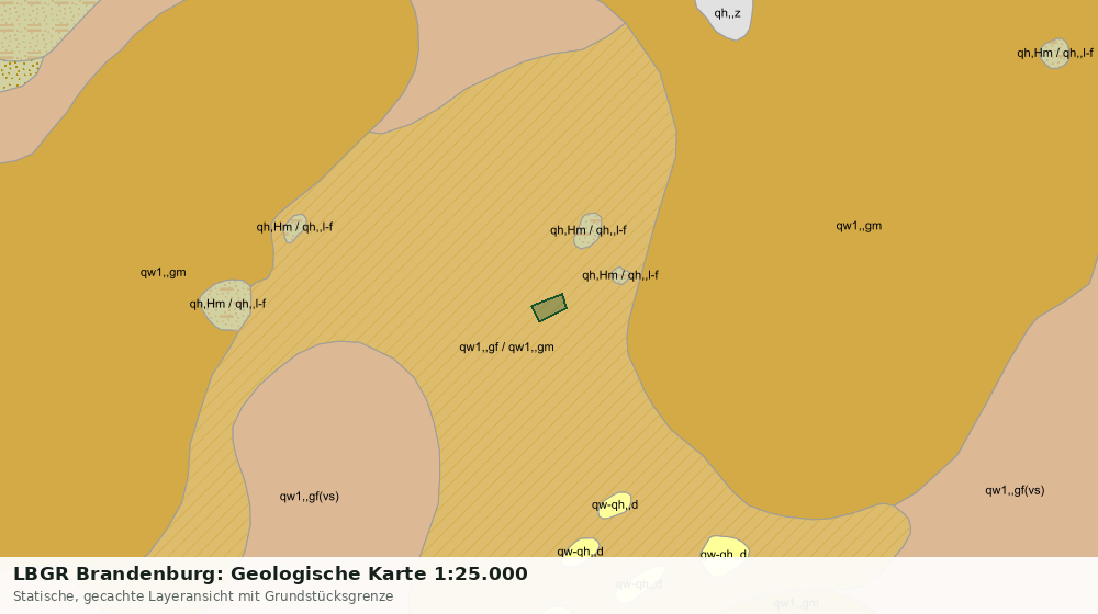 Statische Kartenansicht: LBGR Brandenburg: Geologische Karte 1:25.000