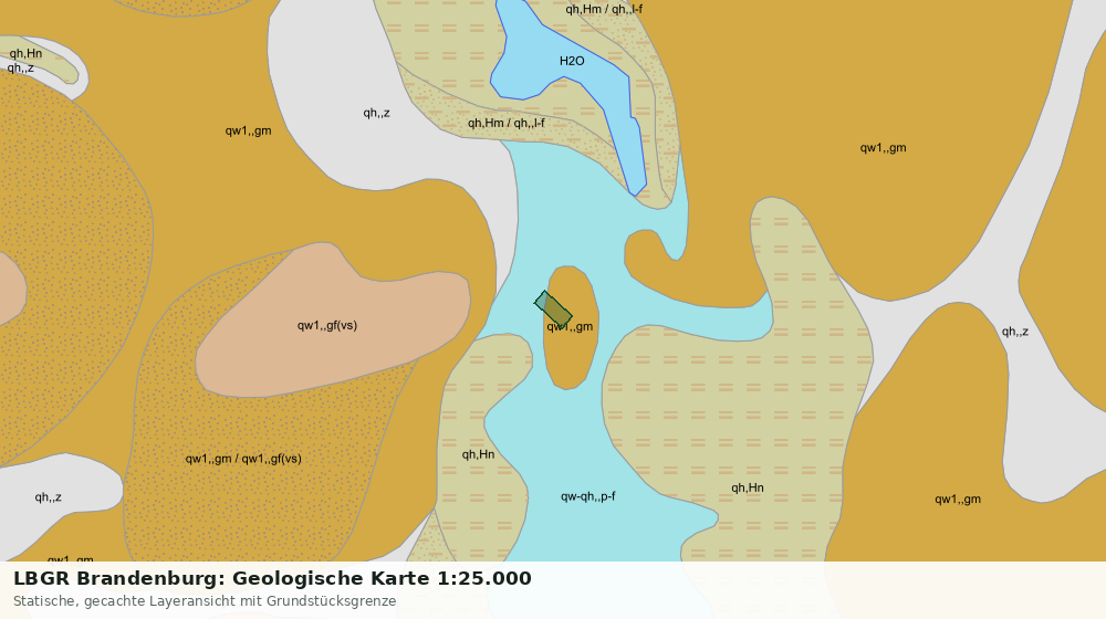 Statische Kartenansicht: LBGR Brandenburg: Geologische Karte 1:25.000
