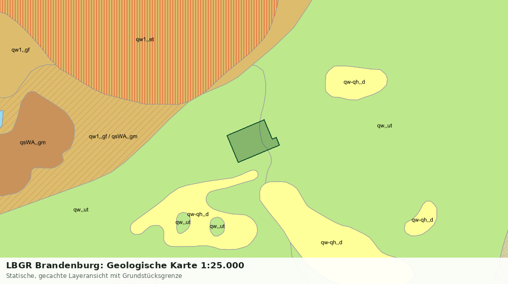 Statische Kartenansicht: LBGR Brandenburg: Geologische Karte 1:25.000