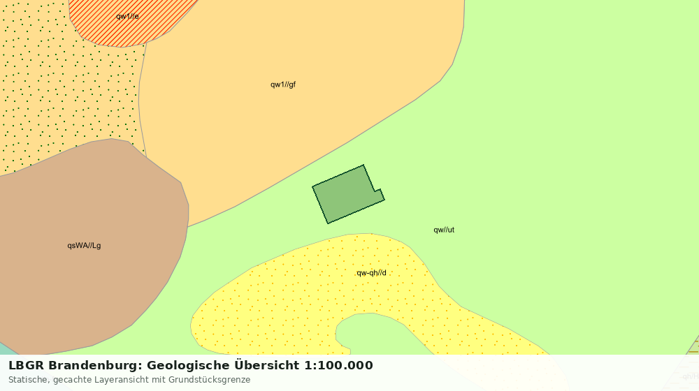 Statische Kartenansicht: LBGR Brandenburg: Geologische Übersicht 1:100.000