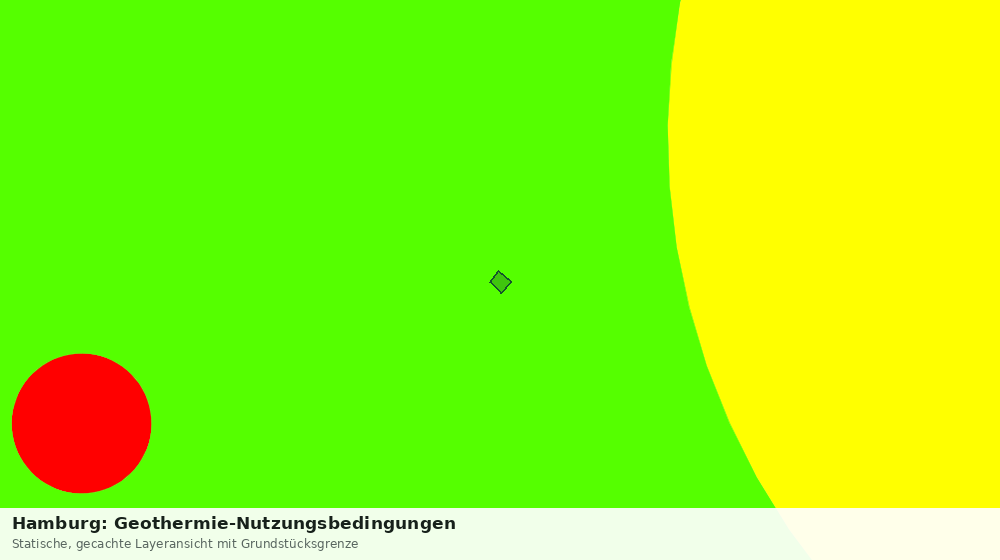 Statische Kartenansicht: Hamburg: Geothermie-Nutzungsbedingungen