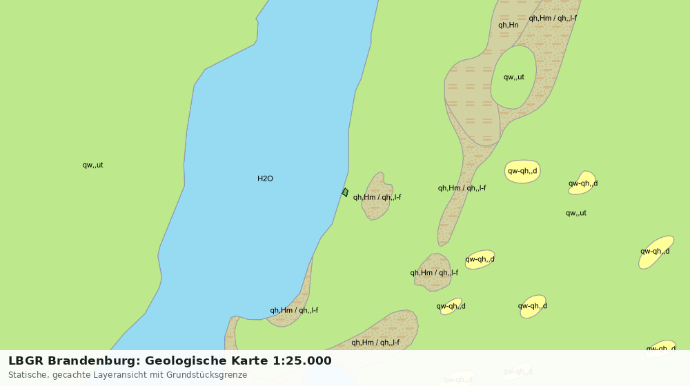 Statische Kartenansicht: LBGR Brandenburg: Geologische Karte 1:25.000