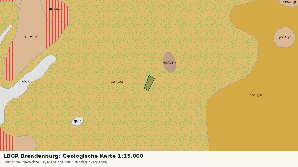 Statische Kartenansicht: LBGR Brandenburg: Geologische Karte 1:25.000