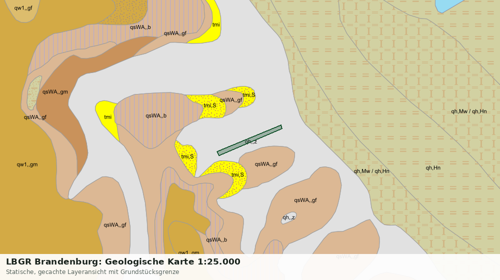 Statische Kartenansicht: LBGR Brandenburg: Geologische Karte 1:25.000