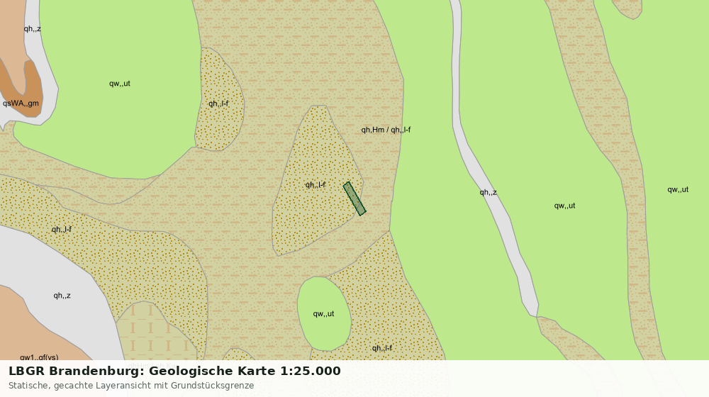 Statische Kartenansicht: LBGR Brandenburg: Geologische Karte 1:25.000