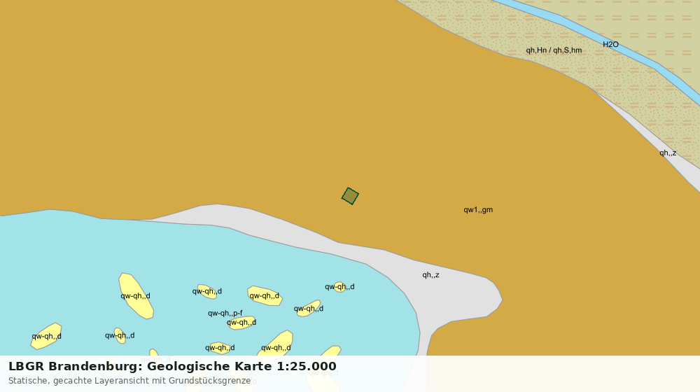 Statische Kartenansicht: LBGR Brandenburg: Geologische Karte 1:25.000